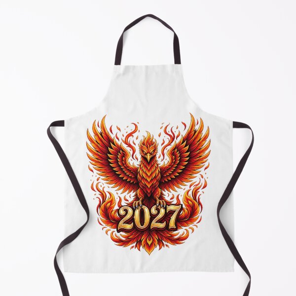 Item preview, Fire Phoenix Bird Holding 2027 Gold Numbers - Epic Fantasy Vector Design    designed and sold by Nubian Style.