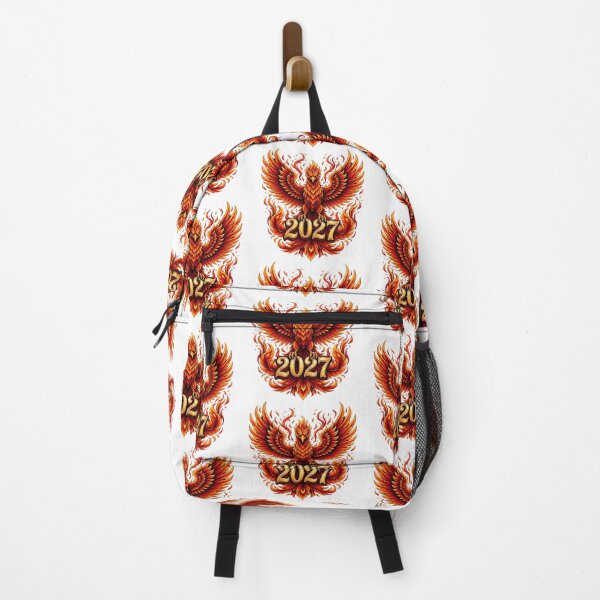 Item preview, Fire Phoenix Bird Holding 2027 Gold Numbers - Epic Fantasy Vector Design designed and sold by Nubian Style.