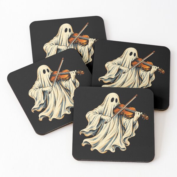 Item preview, Retro Ghost Violinist Playing Spooky Music Halloween designed and sold by Moizento.