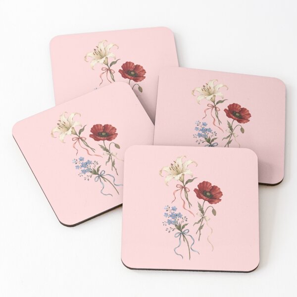 Item preview, Vintage Botanical Wildflowers with Ribbon Bows Art designed and sold by souque08.