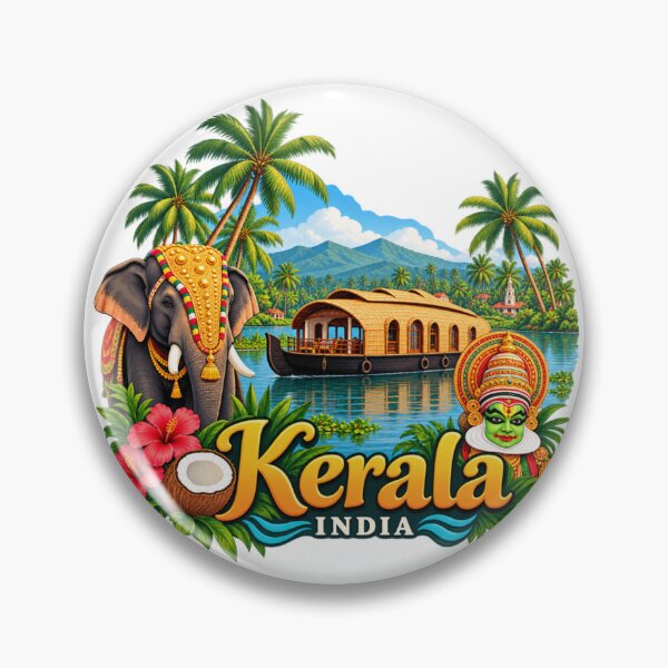 Item preview, Kerala, India - Tropical Backwaters and Cultural Heritage designed and sold by Myra365Art.