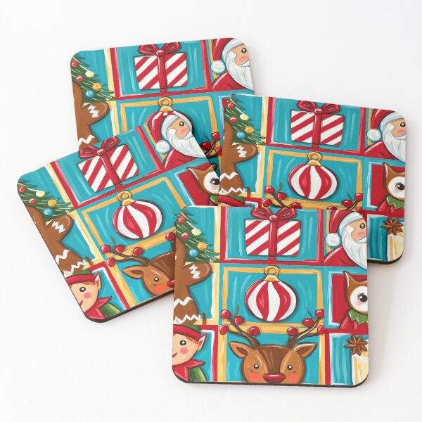 Item preview, Christmas Wonderland Featuring Santa Claus, Rudolph, and a Jolly Gingerbread Man designed and sold by OlfactoART Studio.