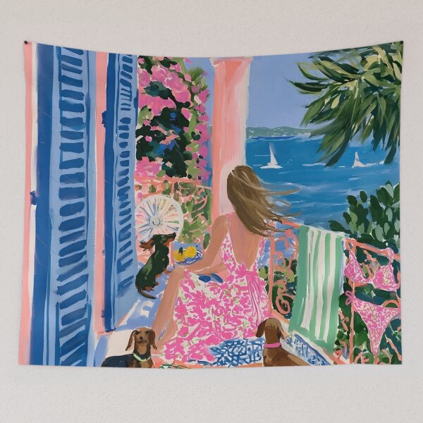 Item preview, Vista desde la casa de la playa designed and sold by SophieClimaArt.