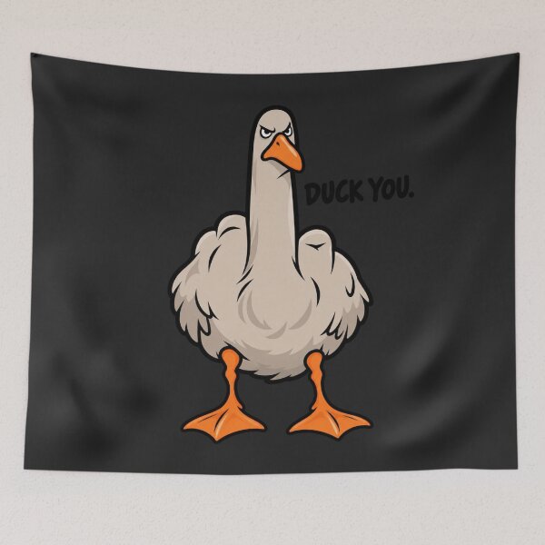 Item preview, Angry Goose Middle Finger Flip Bird Attitude Cartoon designed and sold by salmaousiri.