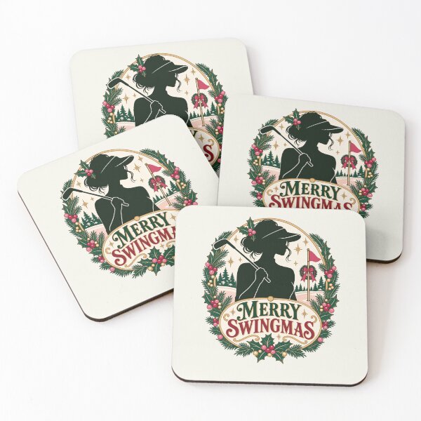 Item preview, Merry Swingmas Vintage Christmas Golf | Feminine Holiday Golfer Gift designed and sold by BelievingCreates.