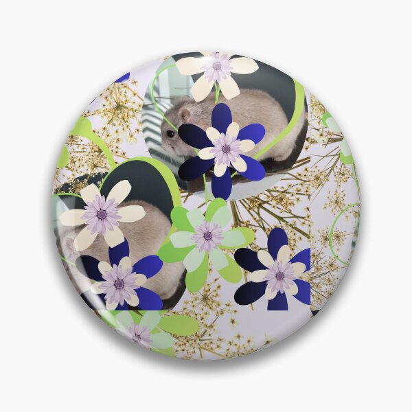 Item preview, Cute Hamster and Spring Floral Blossom Pattern designed and sold by MTNADJE.