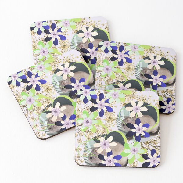 Item preview, Cute Hamster and Spring Floral Blossom Pattern designed and sold by MTNADJE.