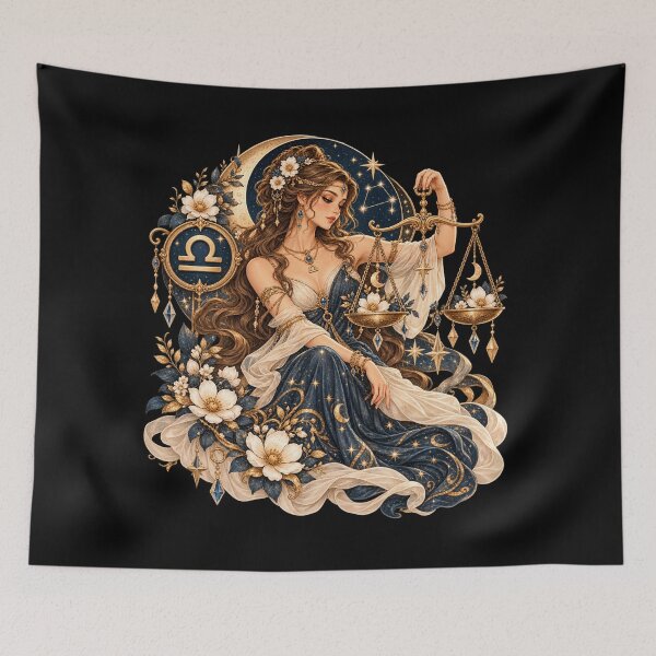 Item preview, Libra Zodiac Goddess – Celestial Fantasy Woman designed and sold by Scarlett-Goods.