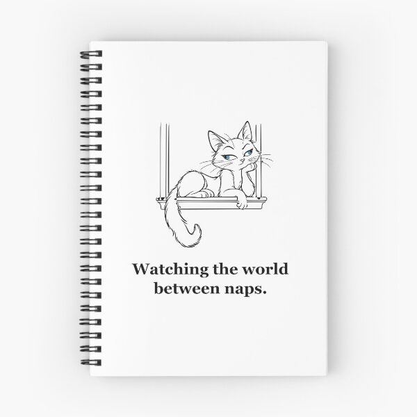 Item preview, Nosy Window Cat — Watching Between Naps designed and sold by Soft Paws Sketches.