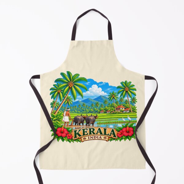 Item preview, Kerala Rice Fields - Traditional Farming in India designed and sold by Myra365Art.