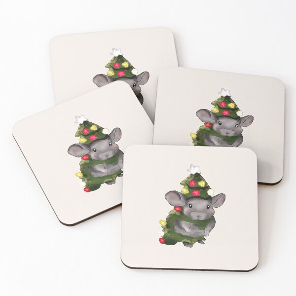 Item preview, Chinchilla illustration | Colorful Christmas Art designed and sold by pinkybat.