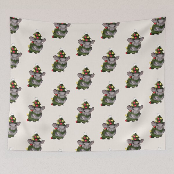 Item preview, Chinchilla illustration | Colorful Christmas Art designed and sold by pinkybat.