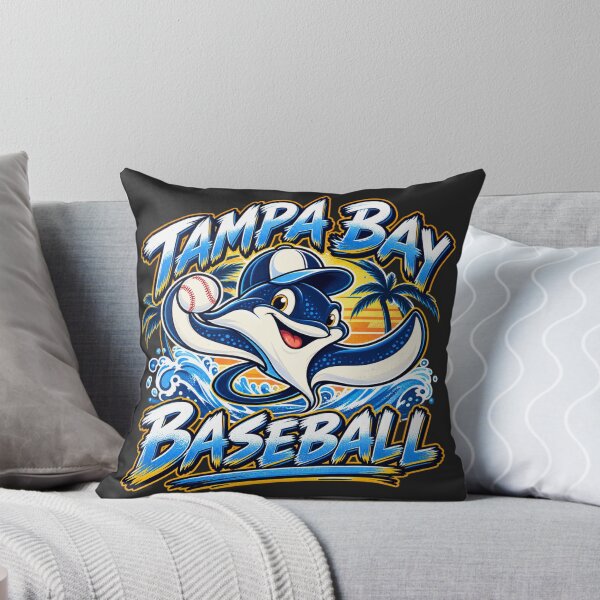 Item preview, Tampa Bay Baseball Ray Mascot Ocean Waves Palm Trees designed and sold by salmaousiri.
