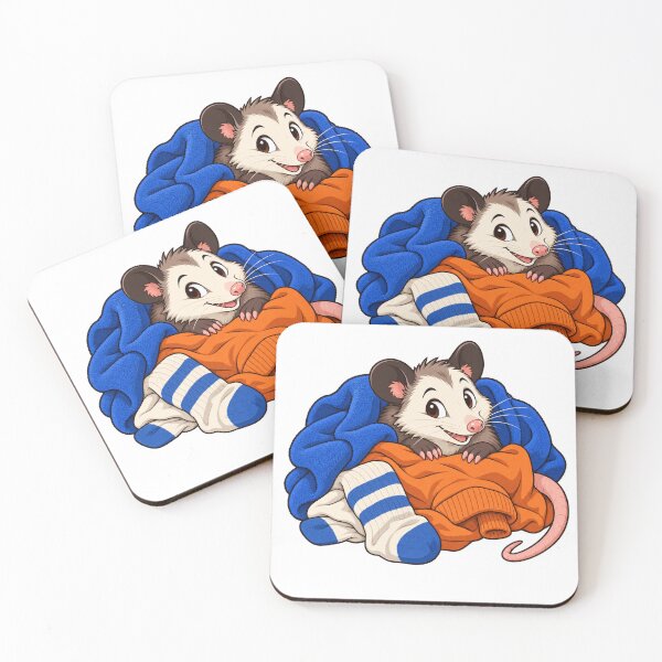 Item preview, Opossum Peeking from a Laundry Pile designed and sold by Drip stamp.