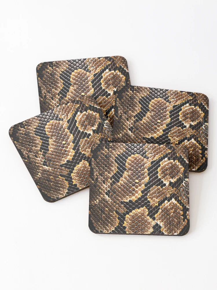 Thumbnail 1 of 5, Coasters (Set of 4), Python Scale Texture designed and sold by Exodoi.