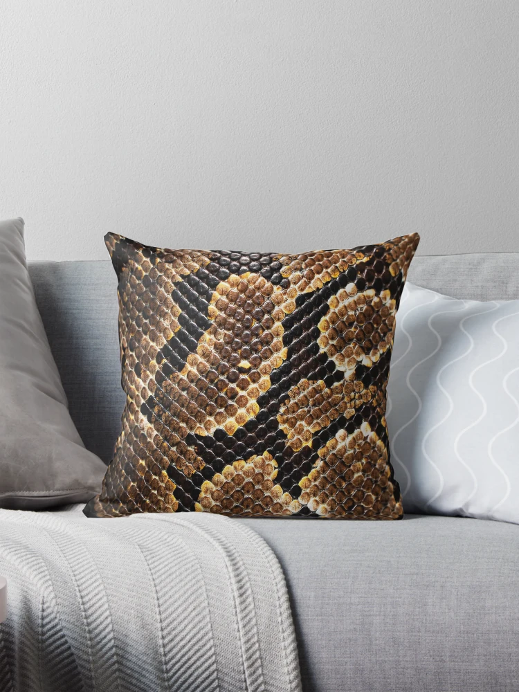 Thumbnail 1 of 4, Pillow, Python Scale Texture designed and sold by Exodoi.