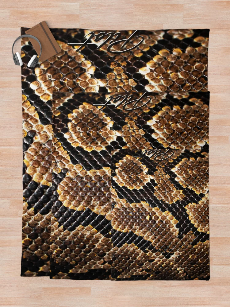 Thumbnail 5 of 6, Throw Blanket, Python Scale Texture designed and sold by Exodoi.