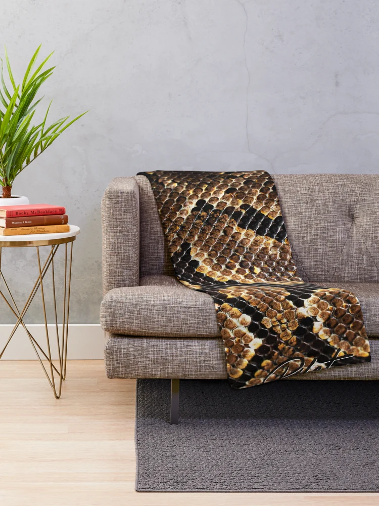 Thumbnail 2 of 6, Throw Blanket, Python Scale Texture designed and sold by Exodoi.