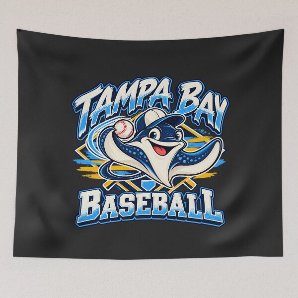 Item preview, Tampa Bay Baseball Ray Mascot Diamond Background Action designed and sold by salmaousiri.