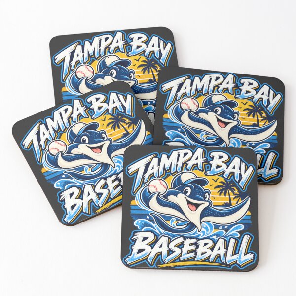 Item preview, Tampa Bay Baseball Ray Mascot Sunset Birds Palm Trees designed and sold by salmaousiri.