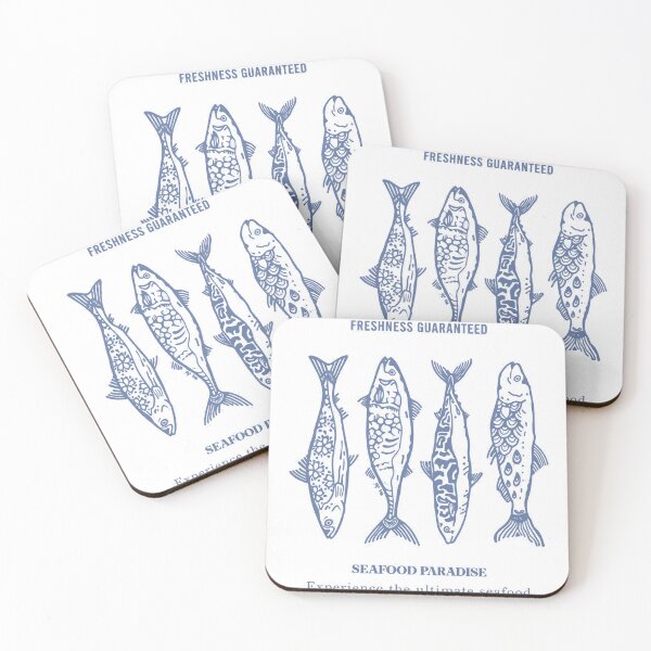 Item preview, Blue Night Seafood Club – Freshness Guaranteed designed and sold by GOOFY - HAPPY VIBES.