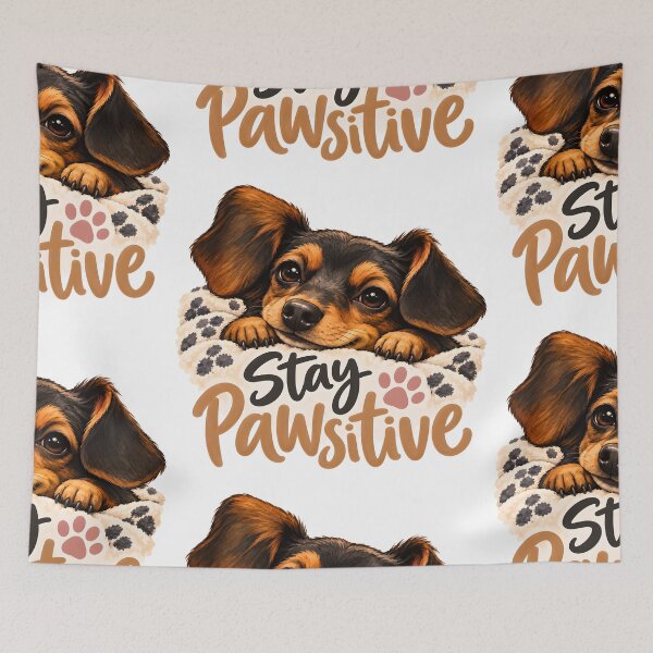 Item preview, Stay Pawsitive – Cozy Dorkie Puppy designed and sold by Stubblejumper Artworks.
