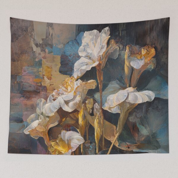 Item preview, Elegant white irises in full bloom  designed and sold by baksuart.