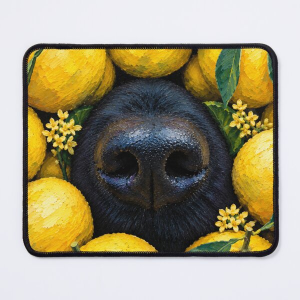 Item preview, Black Dog Nose Surrounded by Yuzu – Citrus Lover Art designed and sold by UUniqueIImprint.