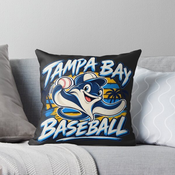 Item preview, Tampa Bay Baseball Ray Mascot Palm Trees Sunset Splash designed and sold by salmaousiri.