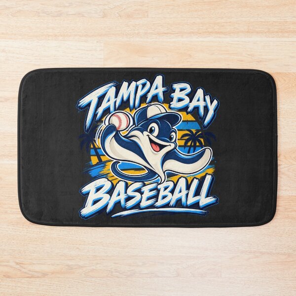 Item preview, Tampa Bay Baseball Ray Mascot Palm Trees Sunset Splash designed and sold by salmaousiri.