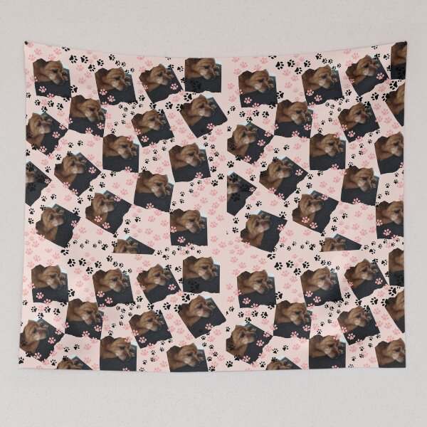 Item preview, Cute Cocker Spaniel Puppy and Paw Prints Pattern designed and sold by MTNADJE.