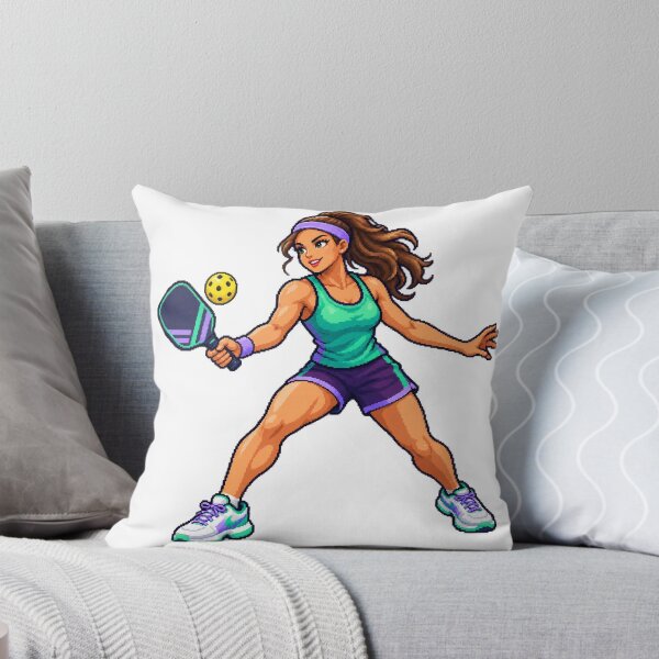 Item preview, Pixel Pickleball Player with Neon Paddle designed and sold by Drip stamp.
