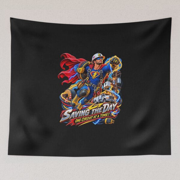 Item preview, Super Electrician Saving the Day designed and sold by JAR Designs and Development.