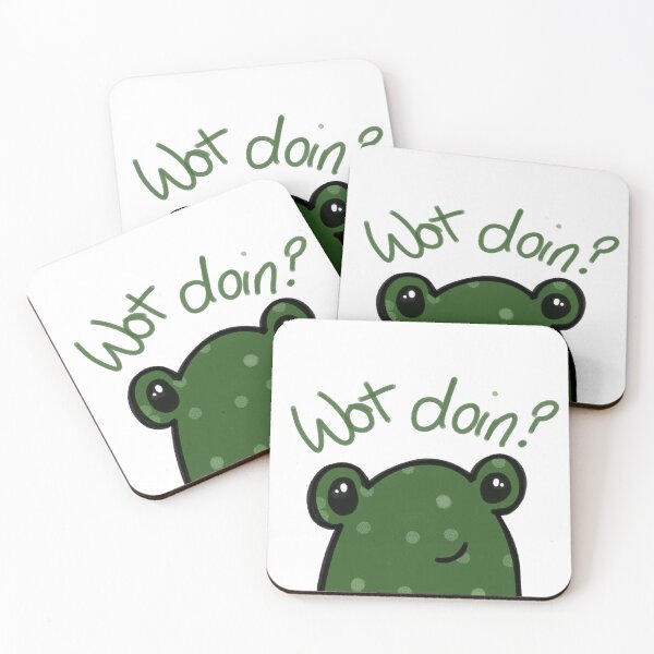 Item preview, Wot Doin Cute Polka Dot Frog designed and sold by AmberTechStudio.