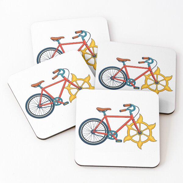 Item preview, Bicycle Wheel Becoming a Golden Sun designed and sold by Drip stamp.