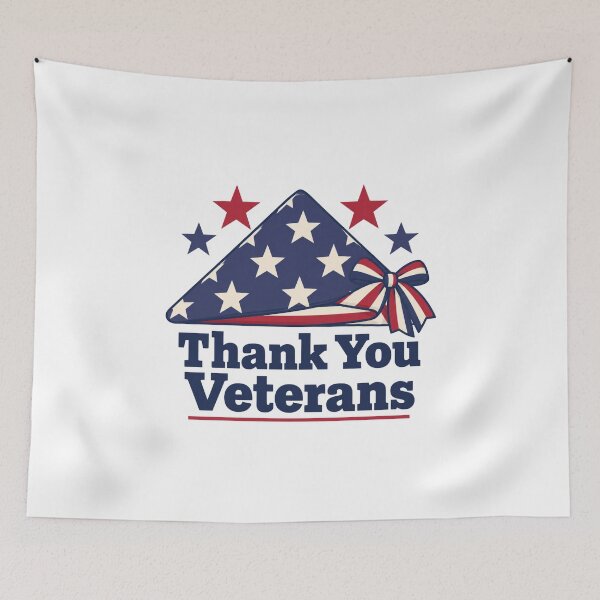 Item preview, Thank You Veterans Folded Flag Red White Blue designed and sold by Inkworksbyshery.