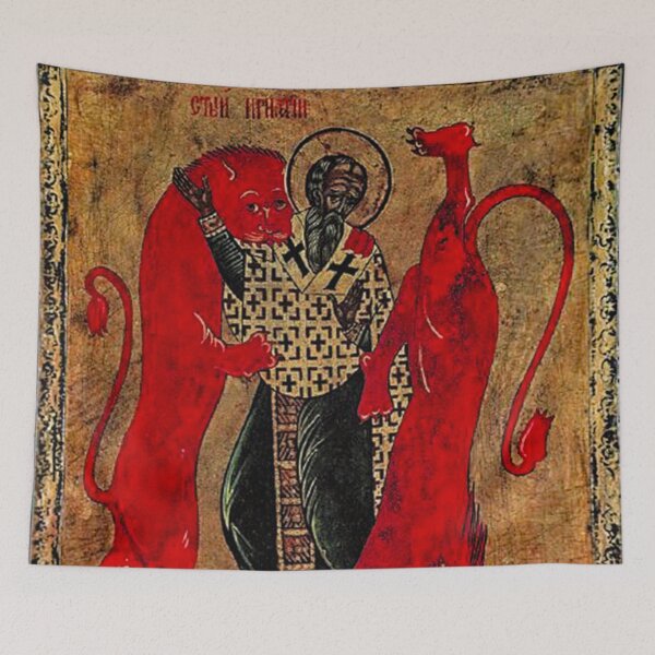 Item preview, Saint Ignatius of Antioch Martyrdom Eastern Orthodox Icon designed and sold by GuyBlank.