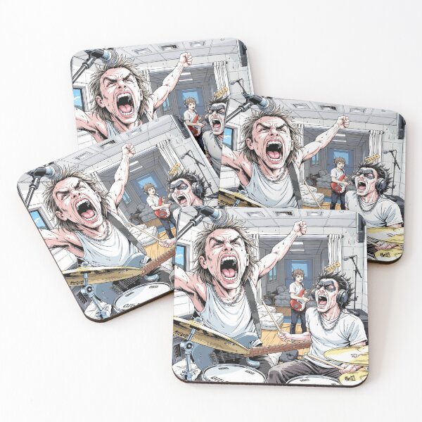 Item preview, Punk Rock Band Rehearsal Chaos Vintage Music Art designed and sold by TaboDesign.