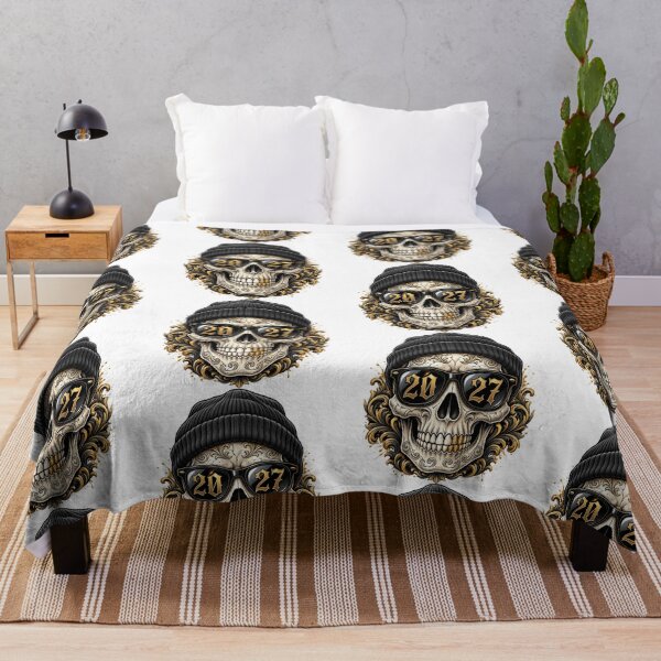 Item preview, 2027 Urban Skull with Beanie and Gold Sunglasses - Streetwear Vector Design designed and sold by Nubian Style.