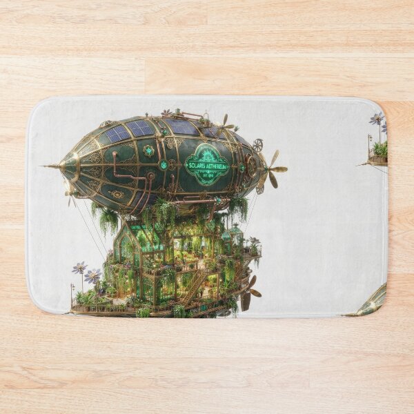 Item preview, Steampunk Botanical Airship Greenhouse Airship Art designed and sold by Rahat3344.