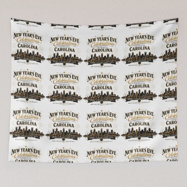 Item preview, Charlotte North Carolina New Year Fireworks Skyline designed and sold by IRON WINGS /USAF.