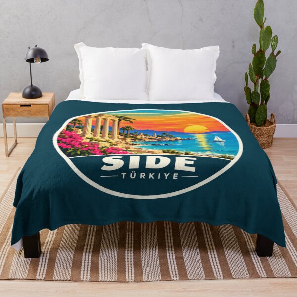 Item preview, Side Türkiye Ancient Ruins Mediterranean Sunset Vintage Travel Art designed and sold by GusiaTreasures.
