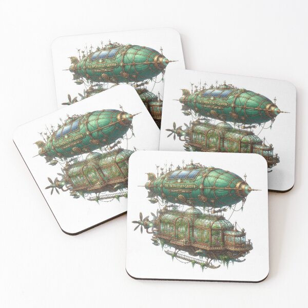 Item preview, Steampunk The Emerald Sky-Garden Airship Art designed and sold by Rahat3344.