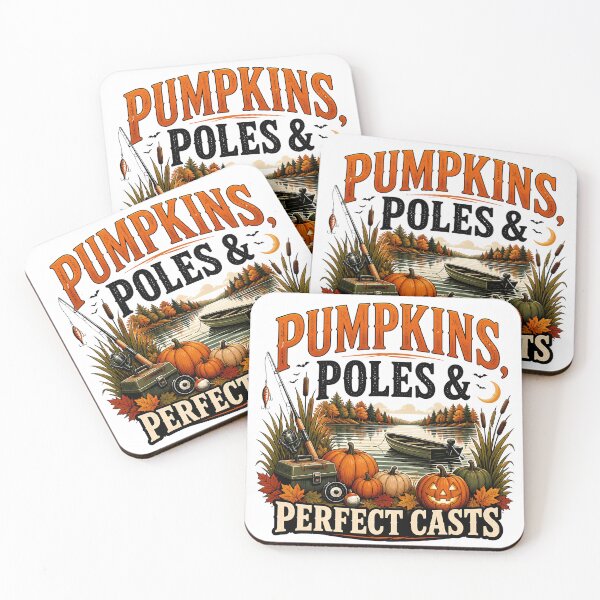 Item preview, Pumpkins, Poles and Perfect Casts – Funny Halloween Fishing Gift designed and sold by CuteDesignables.