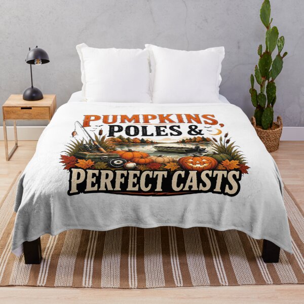 Item preview, Pumpkins, Poles and Perfect Casts – Funny Halloween Fishing Gift designed and sold by CuteDesignables.