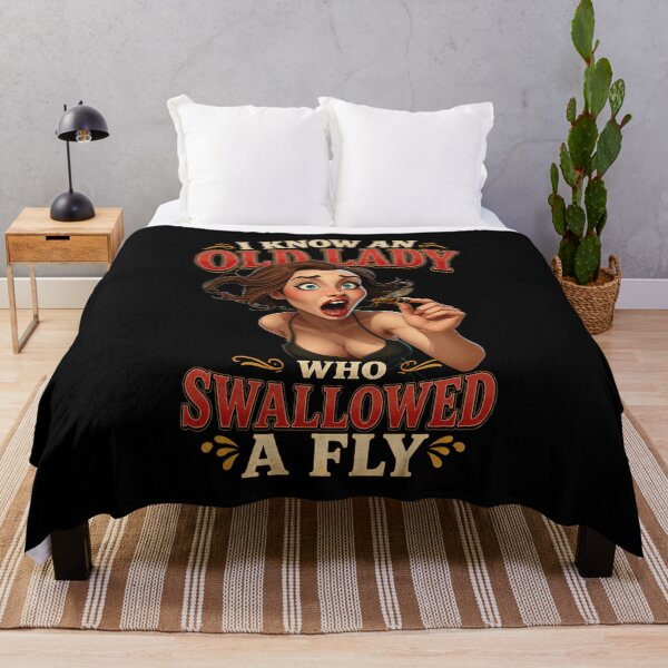 Item preview, I Know an Old Lady Who Swallowed a Fly - Funny Pin-Up Art designed and sold by ERODED SELF.
