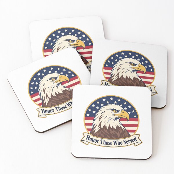 Item preview, Honor Those Who Served Bald Eagle Badge designed and sold by Inkworksbyshery.