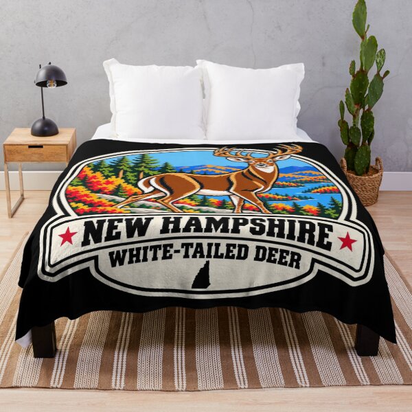 Item preview, New Hampshire White-Tailed Deer – Retro Autumn Wildlife designed and sold by American Fieldmark Studio.