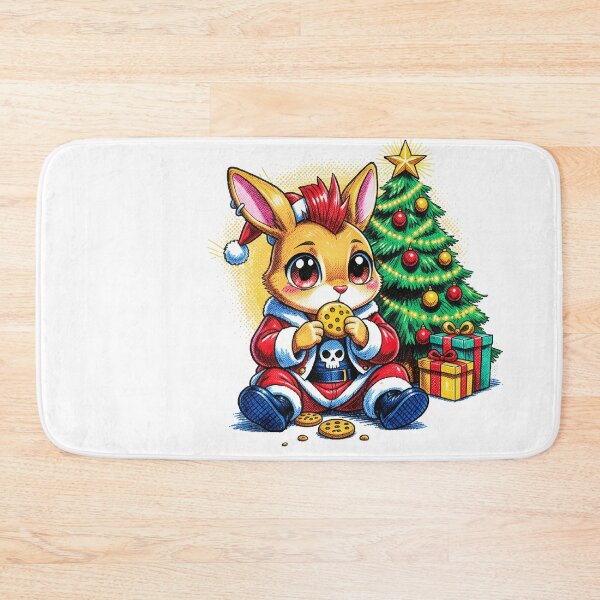 Item preview, Cozy Kawaii Christmas Punk Hare with Cookies designed and sold by vivendulies.