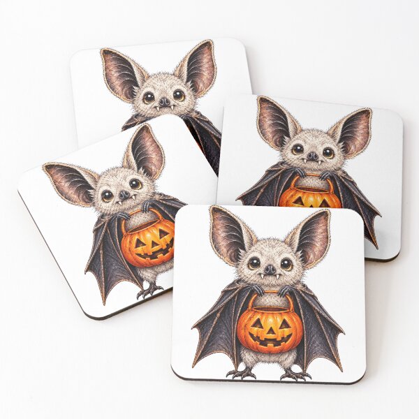 Item preview, Cute Spooky Bat  with Pumpkin Trick or Treat Bucket designed and sold by Essafi  ⭐️⭐️⭐️⭐️⭐️⭐️.